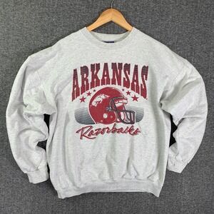 Vintage Arkansas Razorbacks Sweatshirt Men Large 90's Single Stitch